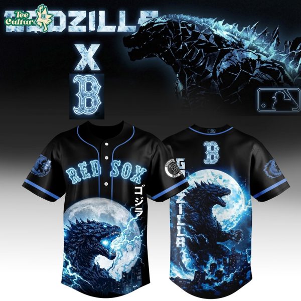 Godzilla Jersey, Red Sox Jersey, Kaiju Apparel