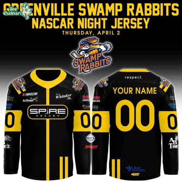 Greenville Swamp Rabbits 2026 NASCAR Night Special Edition Hockey Jersey