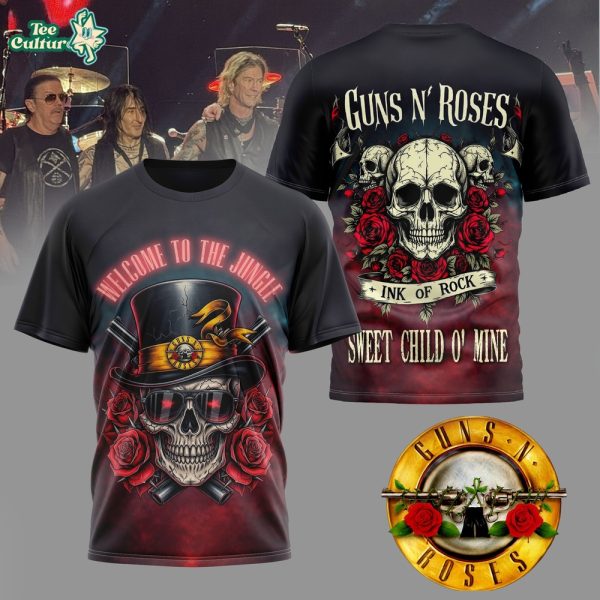 Guns N' Roses Welcome to the Jungle 3D Graphic Shirt Limited Edition