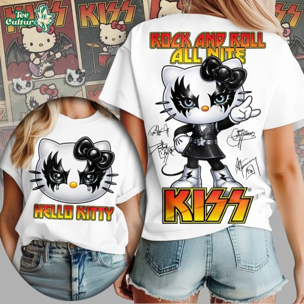Hello Kitty X Kiss Rock And Roll All Nite Tshirt