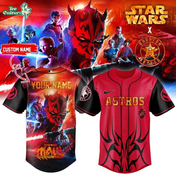 Houston Astros Star Wars Maul Shadow Lord 2026 Custom Name Limited Edition Jersey Version 1