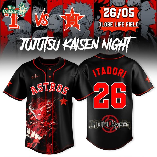 Houston Astros x Jujutsu Kaisen Night Back Itadori 26 Jersey