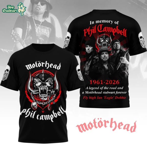 In Loving Memory Phil Campbell 1961-2026 Rock Band 3D Shirt