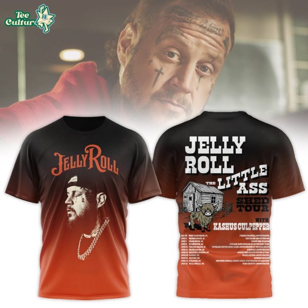 Jelly Roll The Little Ass Shed Tour 2026 3D Concert Tee