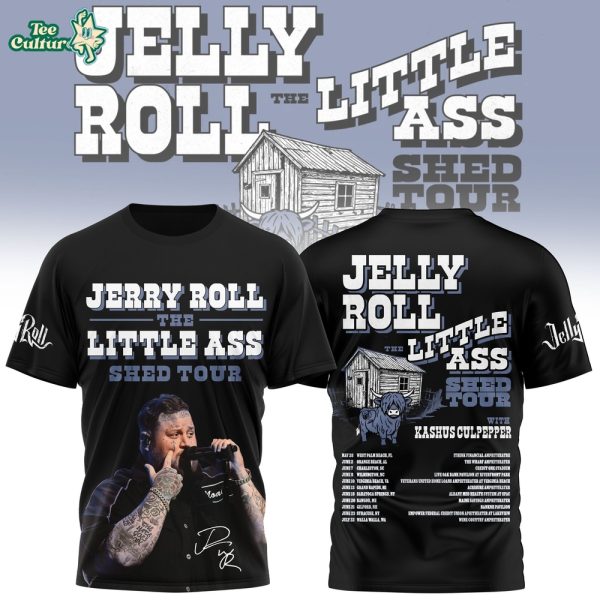 Jelly Roll The Little Ass Shed Tour 2026 Tee Shirt Black