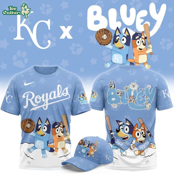 Kansas City Royals Bluey Night Game Graphic Fan Shirt