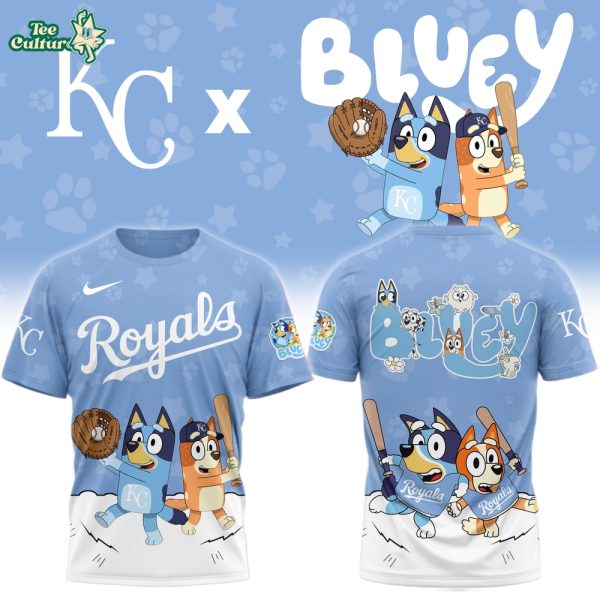 Kansas City Royals Bluey Night Game Graphic Fan Shirt by Teesculture.com