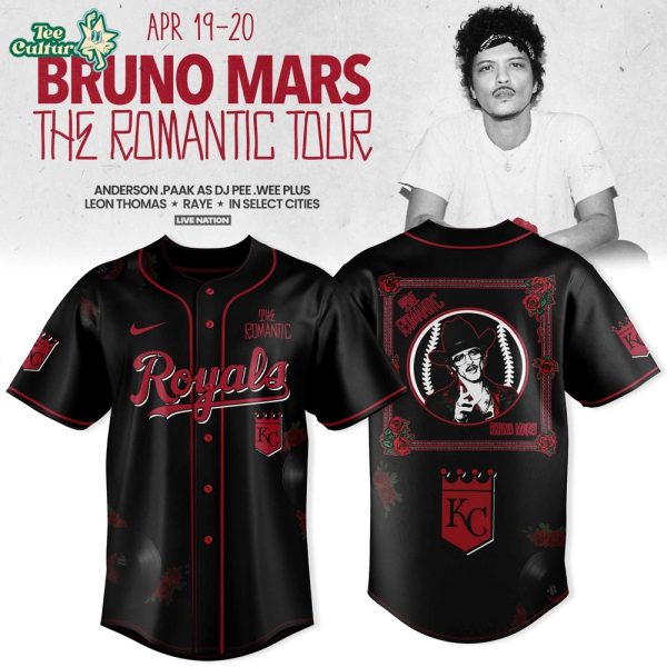 Kansas City Royals x Bruno Mars – The Romantic Tour 2026 Jersey Collection