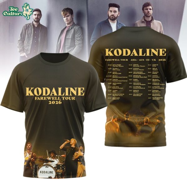 Kodaline Farewell Tour 2026 3D Graphic T-shirt Collector Edition