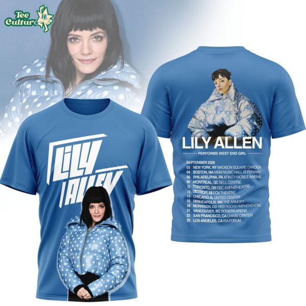 Lily Allen Performs West End Girl 2026 North American Tour Shirt
