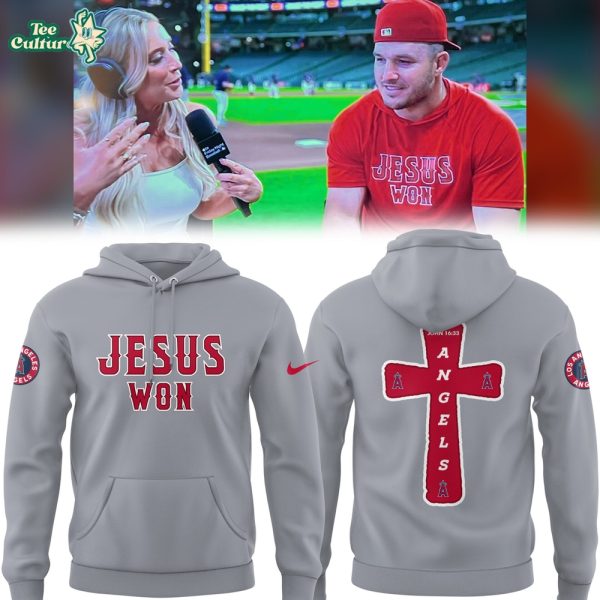 Limited Edition Los Angeles Angels Jesus Won Hoodie Ver2 by Teesculture.com