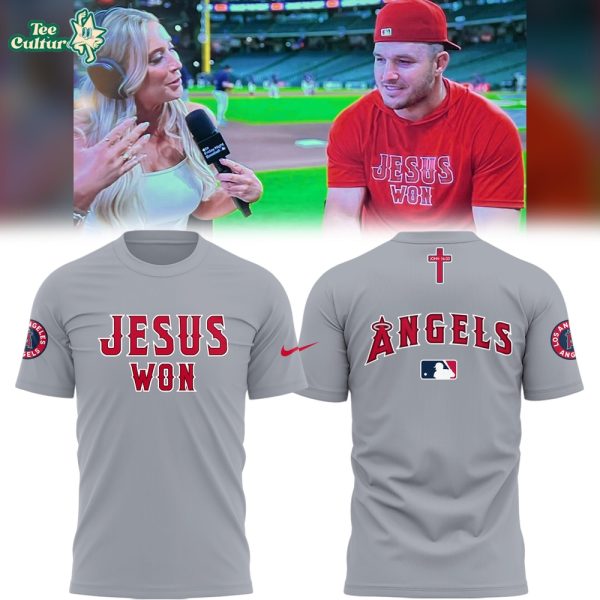 Limited Edition Los Angeles Angels Jesus Won Shirt by Teesculture.com