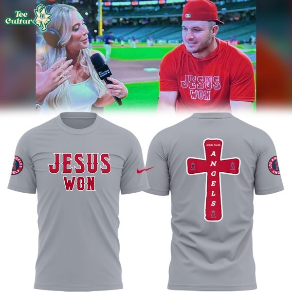 Limited Edition Los Angeles Angels Jesus Won Shirt Ver2