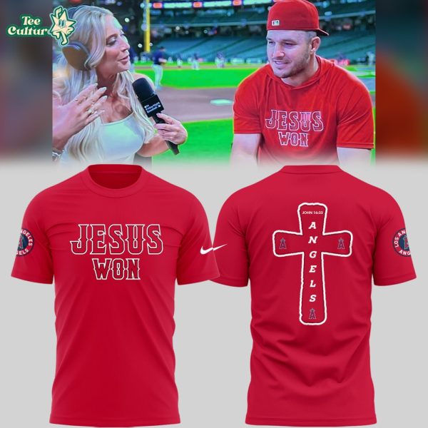 Limited Edition Los Angeles Angels Jesus Won Shirt Ver2 by Teesculture.com