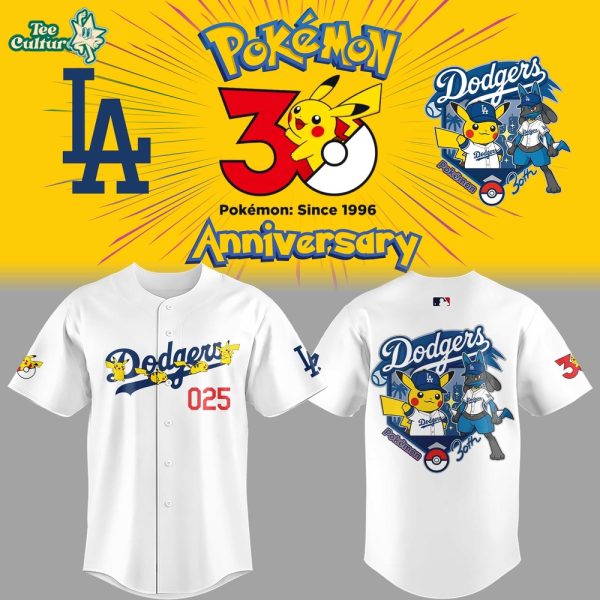 Los Angeles Dodgers x Pokemon 30th Anniversary Limited Edition Jersey 2026