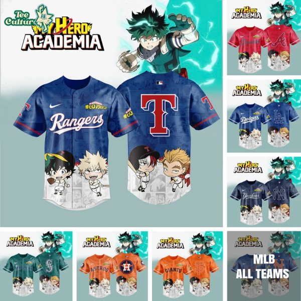 MLB All Teams My Hero Academia Exclusive Version 2 Limited Edition Baseball Jersey