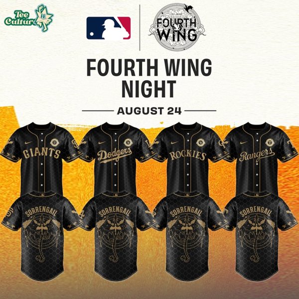 MLB All Teams x Fourth Wing Fantasy Limited Baseball Jersey – Black Edition