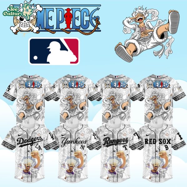 MLB All Teams x One Piece Luffy Anime Baseball Jersey