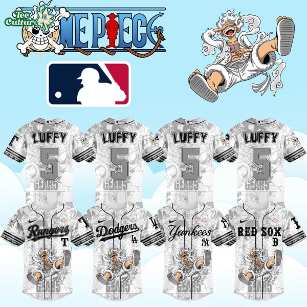MLB All Teams x One Piece Luffy Custom Name & Number Baseball Jersey