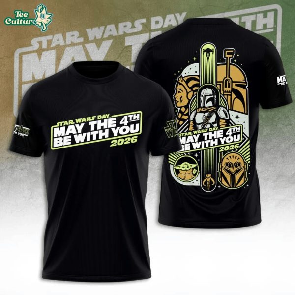 May the 4th Be With You Star Wars Mandalorian and Grogu Tshirt