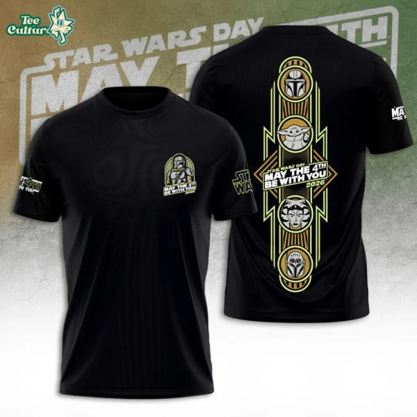 May the 4th Be With You Star Wars Mandalorian and Grogu Tshirt Ver2