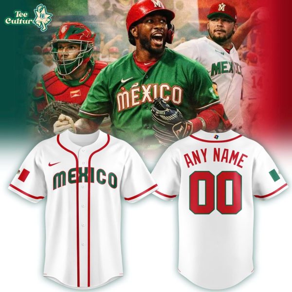 Mexico National Baseball Team 2026 WBC Home Stadium Jersey – White