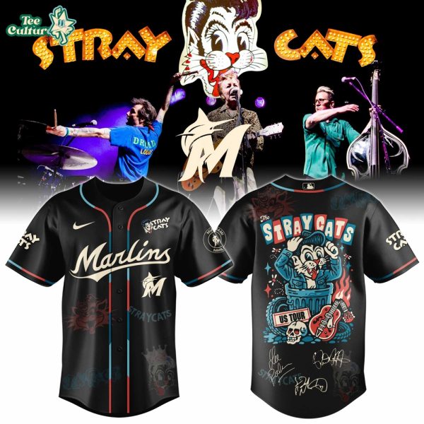 Miami Marlins Stray Cats 2026 US Tour Inspired Baseball Jersey