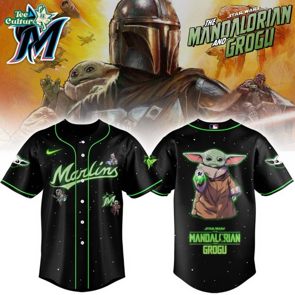 Miami Marlins x The Mandalorian & Grogu Collectible Baseball Jersey