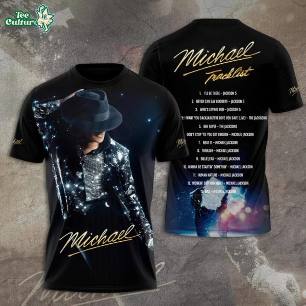 Michael Jackson Greatest Hits Tracklist Back Print 3D Apparel