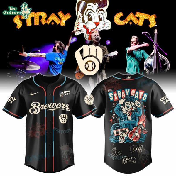Milwaukee Brewers Stray Cats 2026 US Tour Inspired Baseball Jersey
