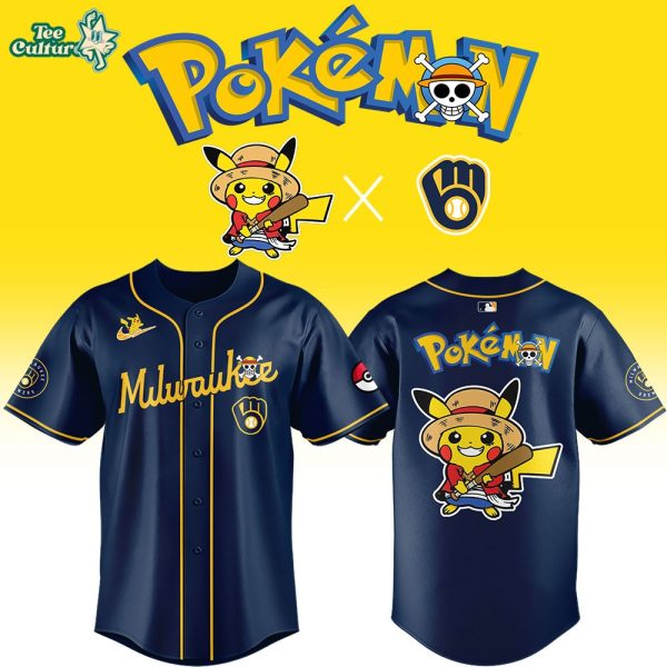 Milwaukee Brewers x One Piece x Pokemon 2026 Anime Night Jersey 2026