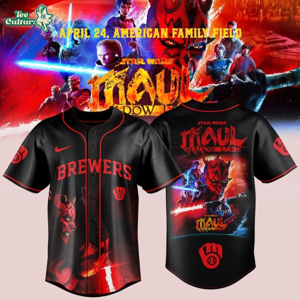 Milwaukee Brewers x Star Wars The Age Of Maul Begins Baseball Jersey