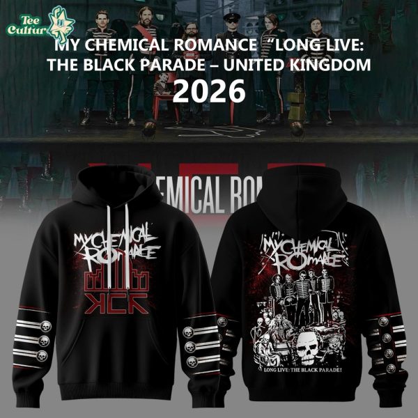My Chemical Romance Long Live The Black Parade UK 2026 Tour Hoodie