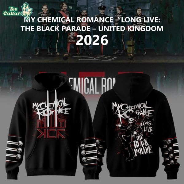 My Chemical Romance Long Live The Black Parade UK 2026 Tour Hoodie Ver2