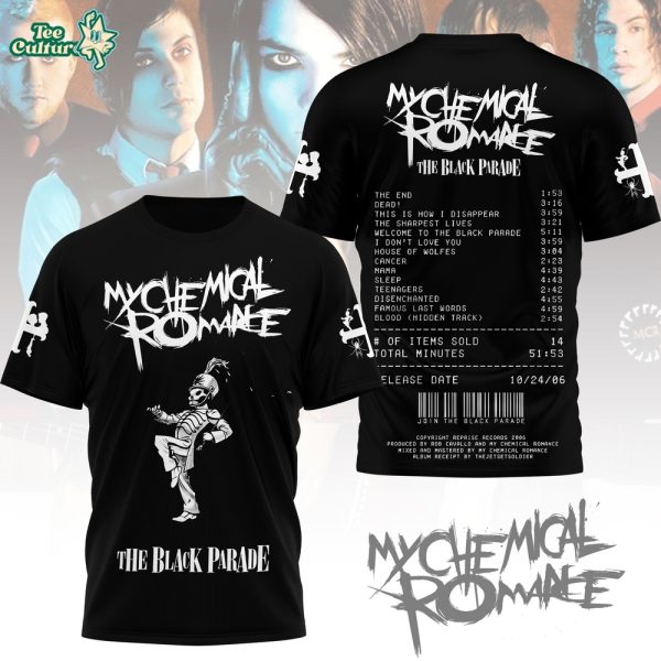 My Chemical Romance The Black Parade Album Receipt Shirt