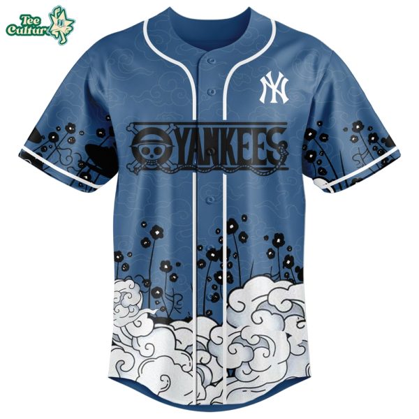 New York Yankees Gear 5 Luffy Crossover Jersey by Teesculture.com