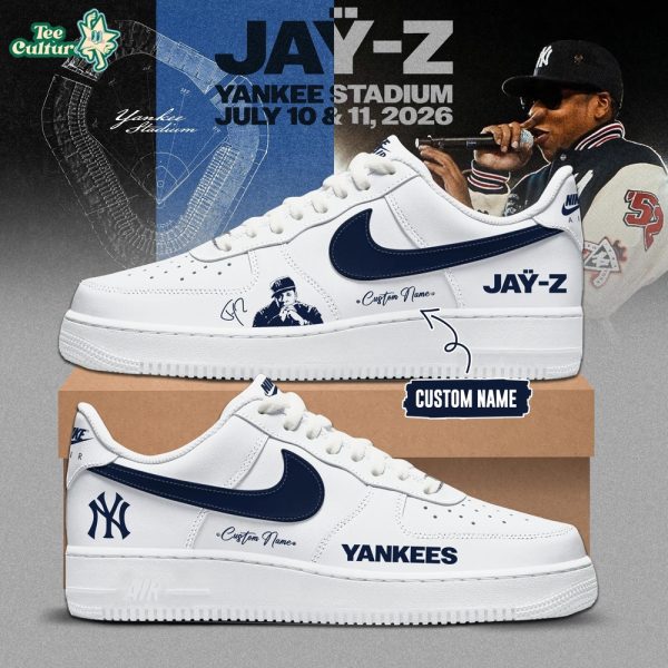 New York Yankees x Jay-Z Hometown Show 2026 Limited Edition AF1 White Sneakers
