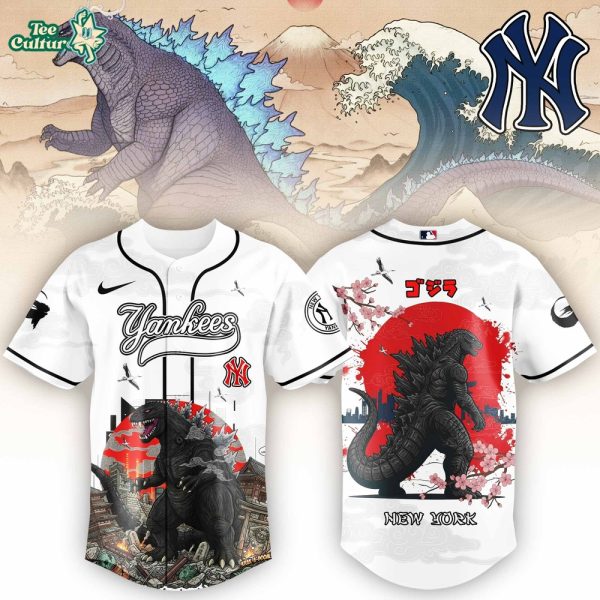 New York Yankees x King of the Monsters Japanese Art Baseball Jersey