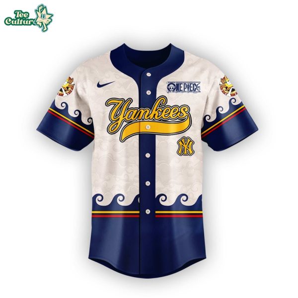New York Yankees x One Piece Straw Hat Crew Jersey by Teesculture.com