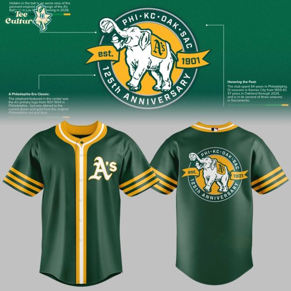 Oakland Athletics 125th Anniversary Jersey