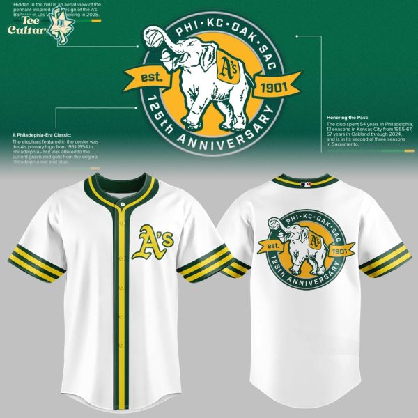 Oakland Athletics 125th Anniversary Jersey by Teesculture.com