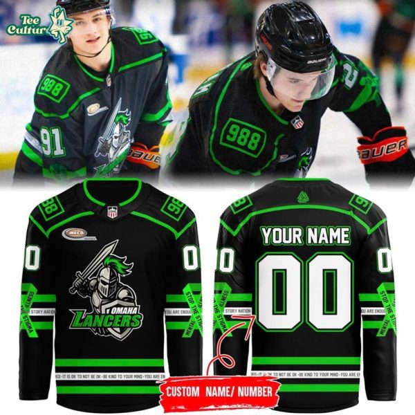 Omaha Lancers 2026 Mental Health Awareness Night Limited Edition Hockey Jersey