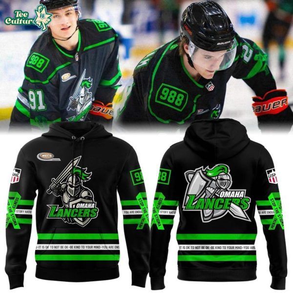 Omaha Lancers 2026 Mental Health Awareness Night Premium Pullover Hoodie