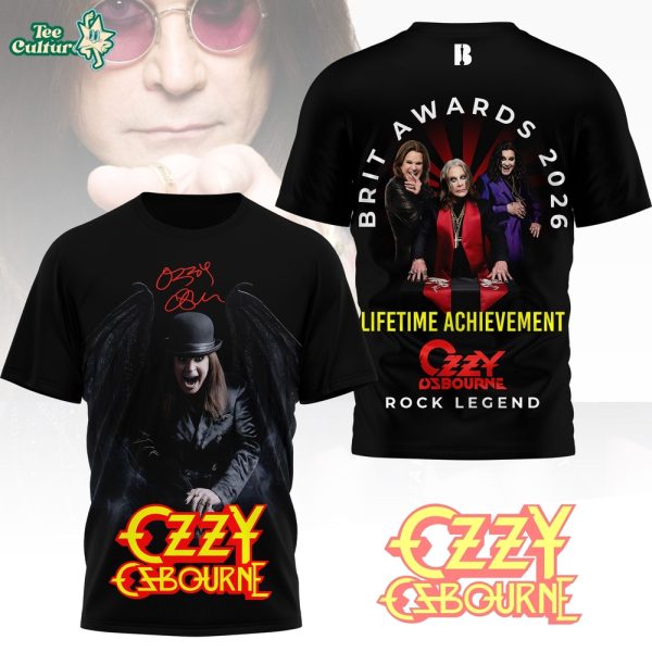Ozzy Osbourne 2026 Brit Awards Lifetime Achievement Tribute T-Shirt