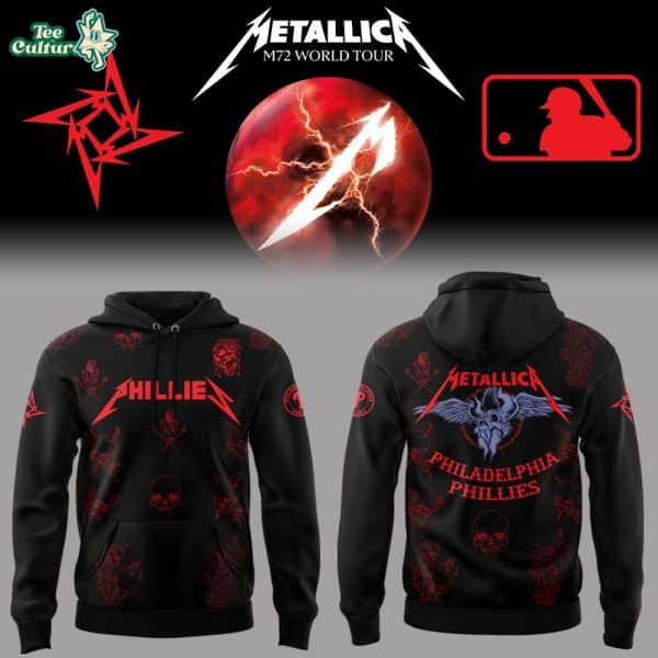 Philadelphia Phillies Metallica M72 World Tour Collaboration Pullover Hoodie