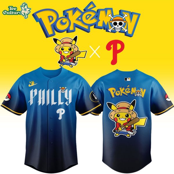 Philadelphia Phillies x One Piece x Pokemon 2026 Anime Night Jersey 2026