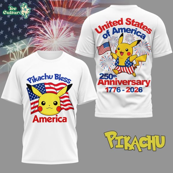 Pikachu United States 250th Anniversary Celebration 3D Shirt