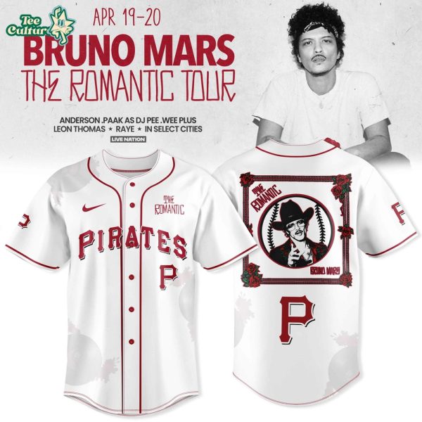 Pittsburgh Pirates x Bruno Mars – The Romantic Tour 2026 Jersey Collection