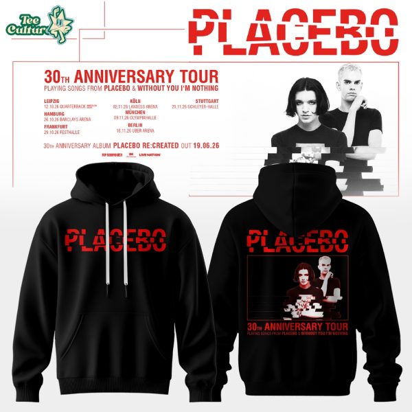 Placebo 30th Anniversary Tour Black Hoodie Version 2