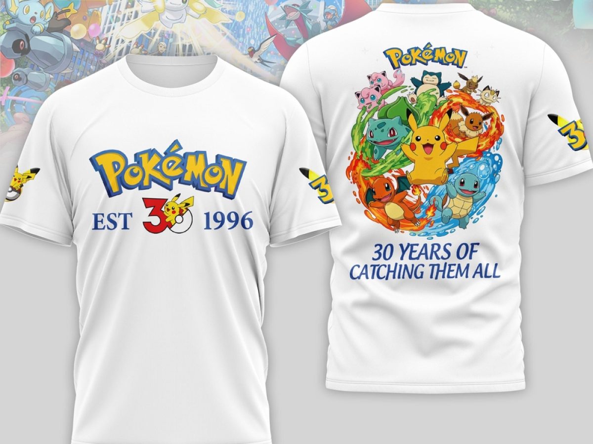 Contoh desain kaos koleksi Pokémon 30th Anniversary - Catch Them All Collector T-Shirt